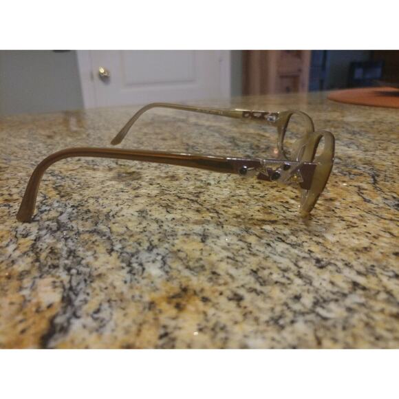 La Scala Womens Eyeglass Nice!!!!! 437 Brown Cream Bronze 52-16-135 - Picture 5 of 10